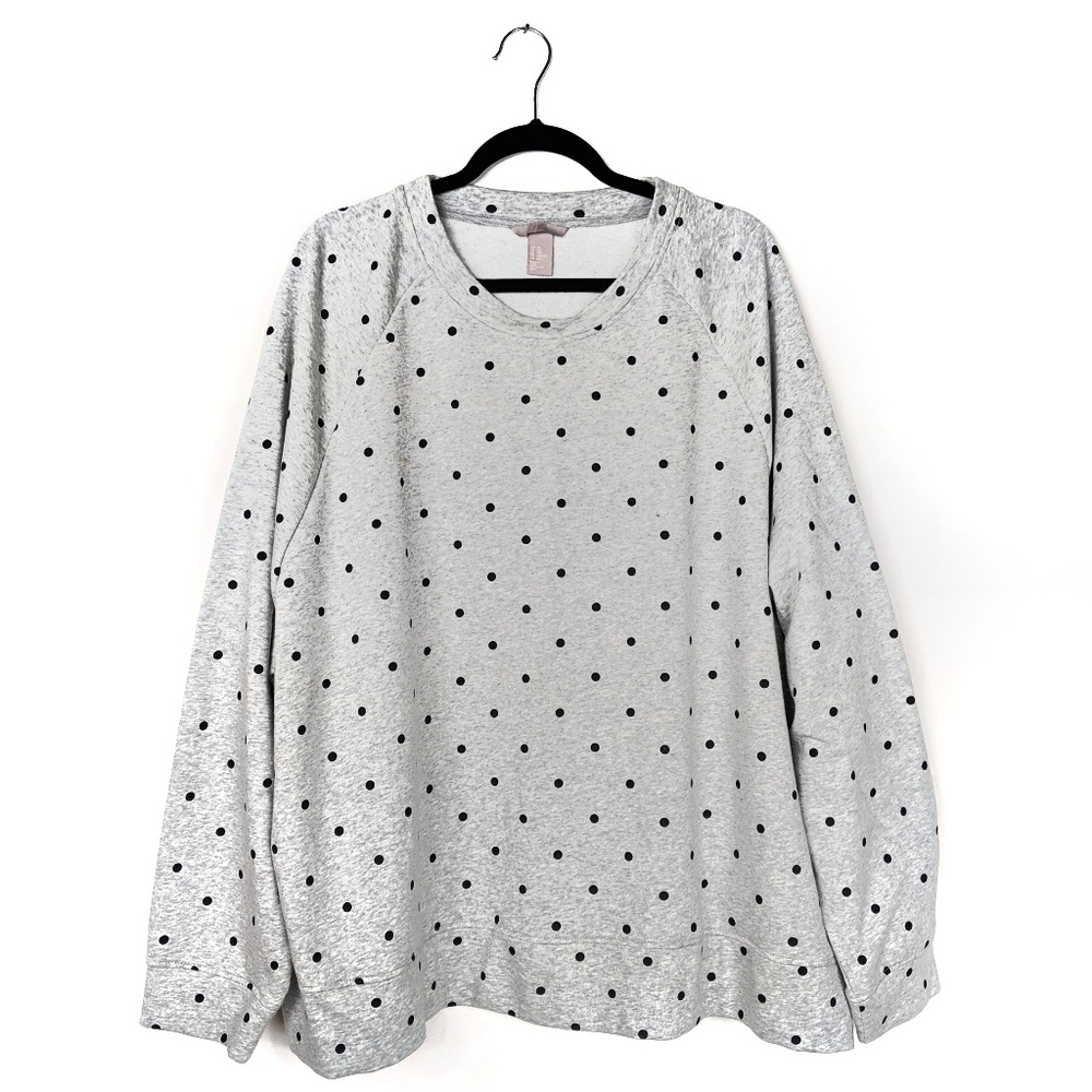 H&M - Over Sized Polka Dot Cozy Sweat Shirt EUC
